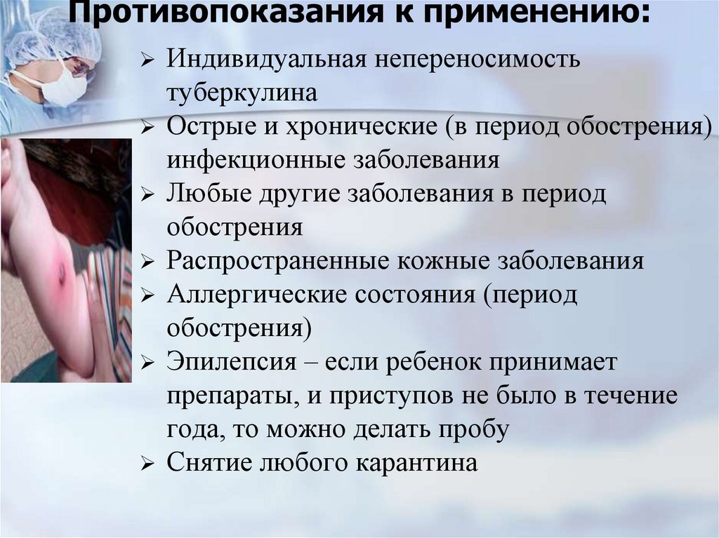 Противопоказания к применению: