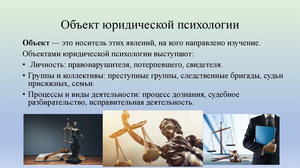 Объект юридической психологии