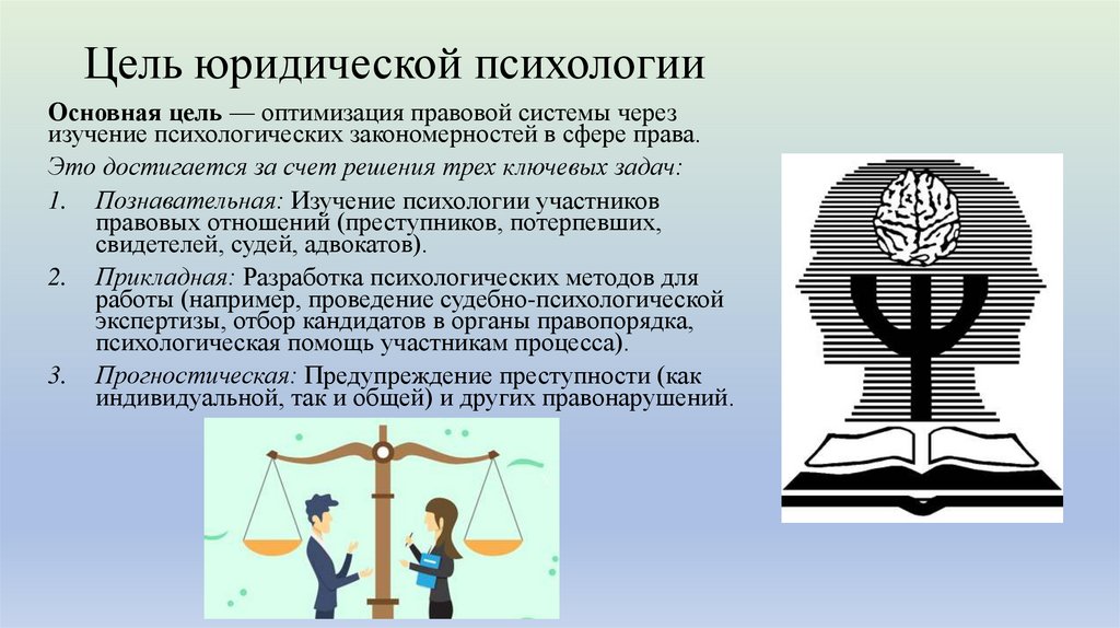 Цель юридической психологии
