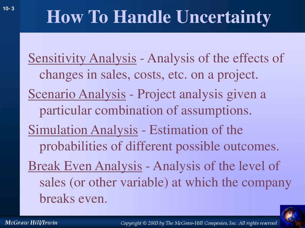 How To Handle Uncertainty