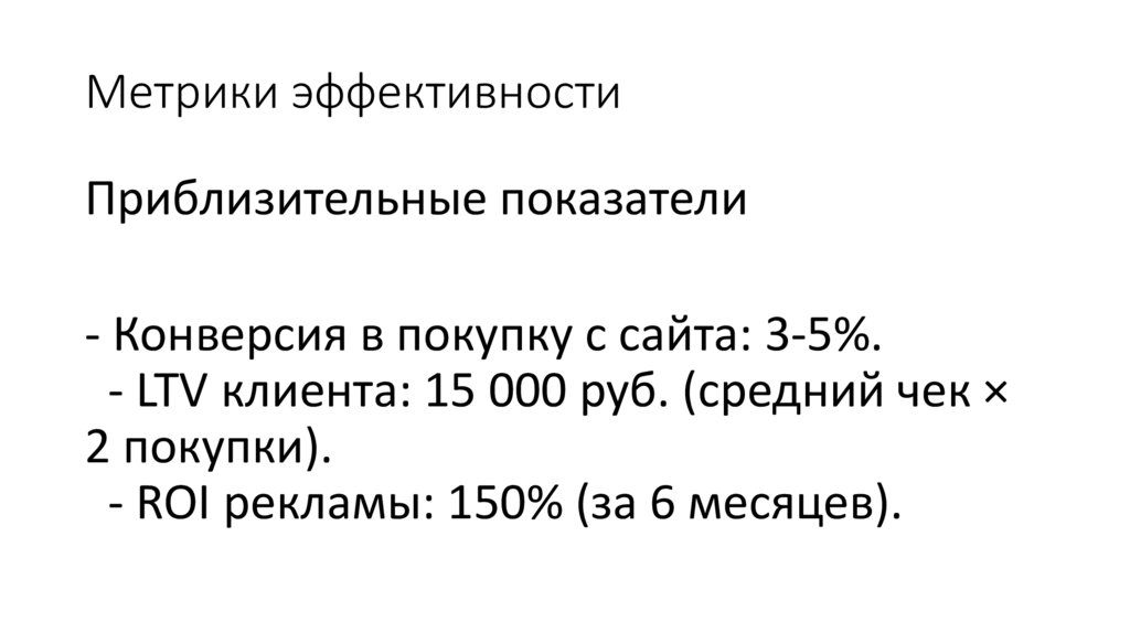 Метрики эффективности