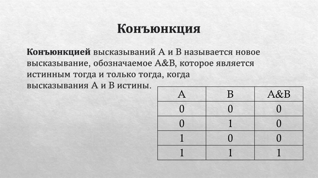 Конъюнкция