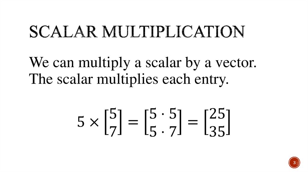 Scalar multiplication