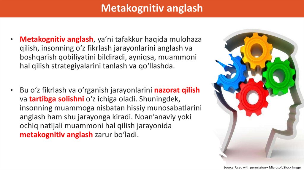 Metakognitiv anglash