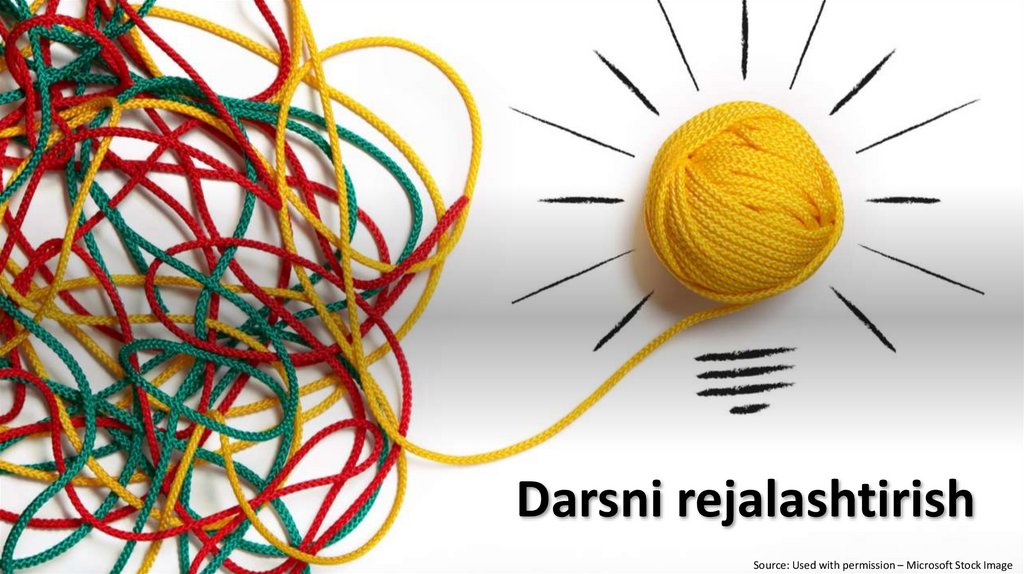 Darsni rejalashtirish