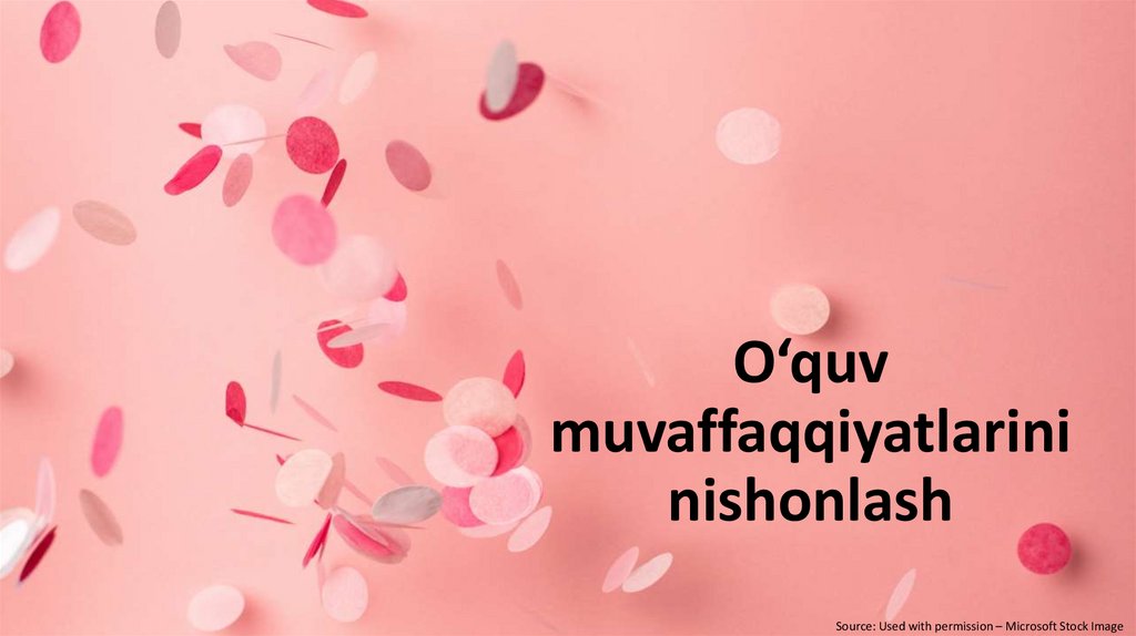 O‘quv muvaffaqqiyatlarini nishonlash