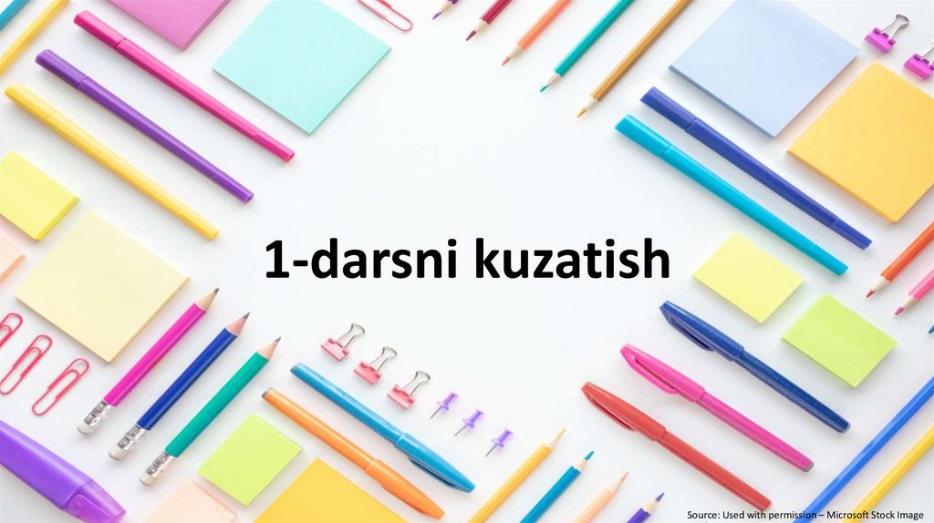 1-darsni kuzatish