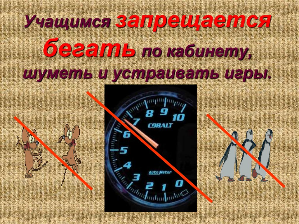 Учащимся запрещается бегать по кабинету, шуметь и устраивать игры.