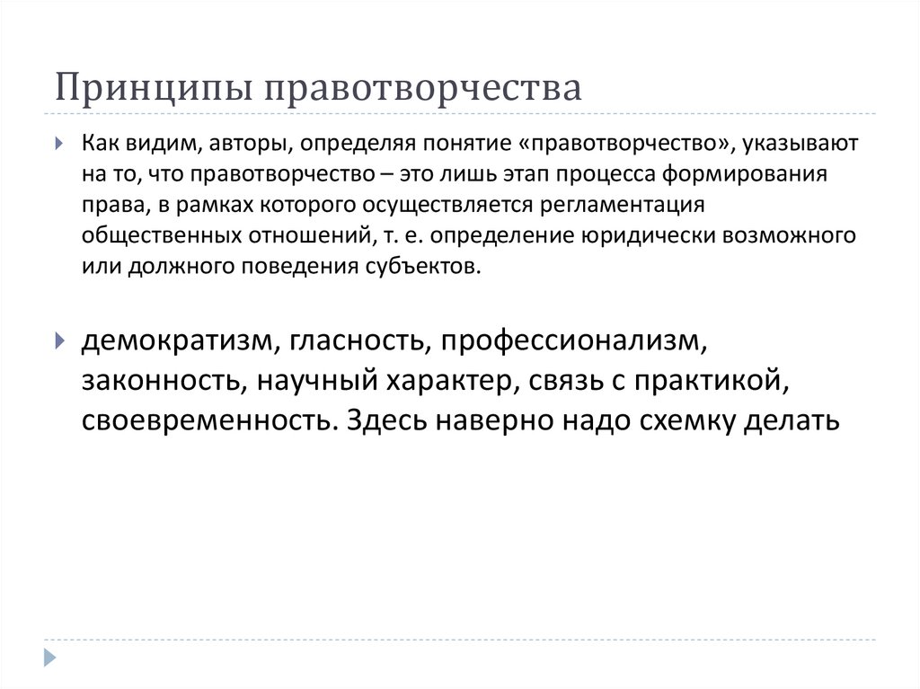 Принципы правотворчества