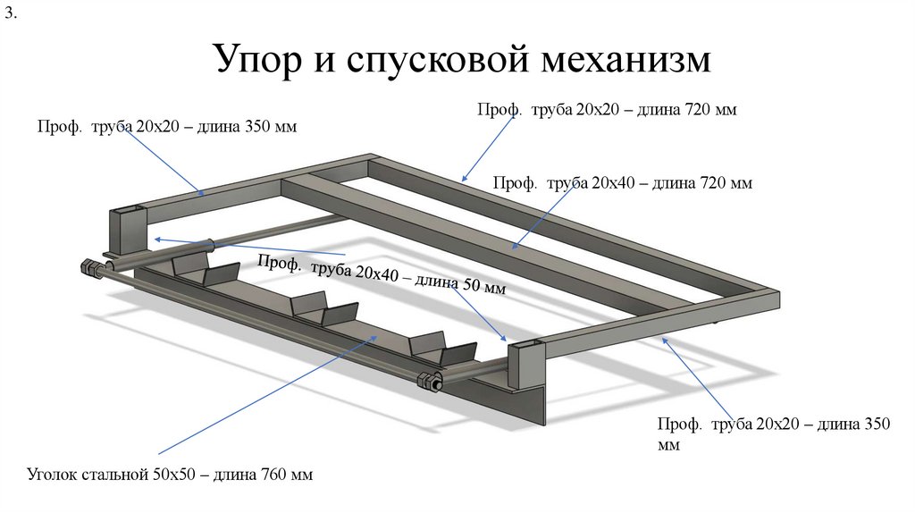 Упор и спусковой механизм