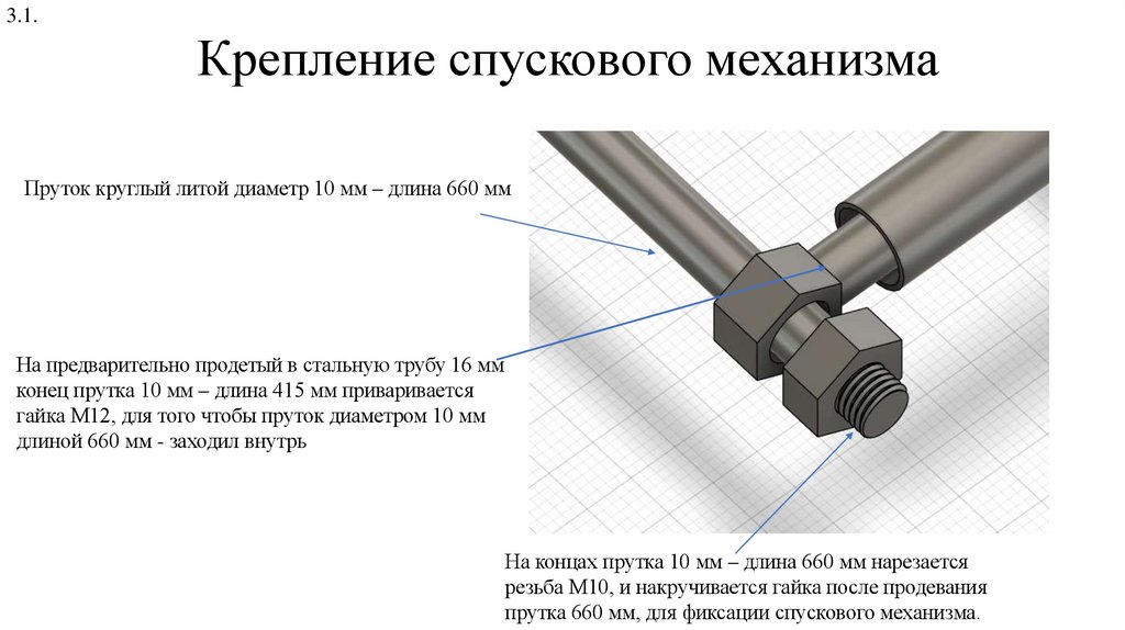 Крепление спускового механизма
