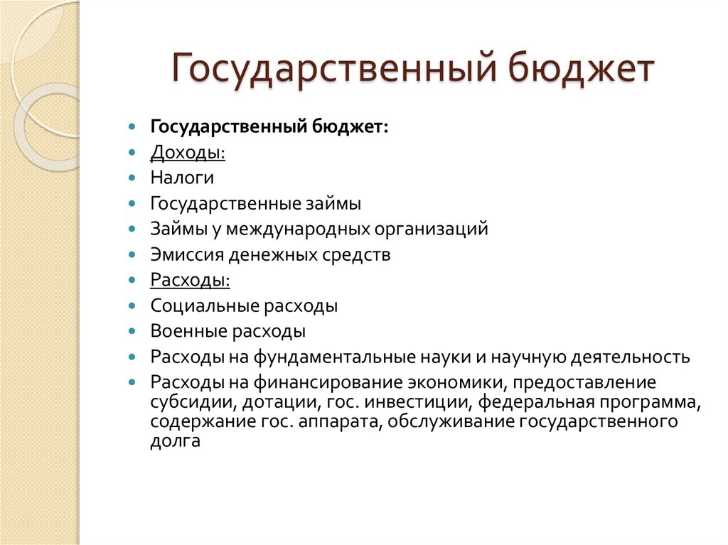 Государственный бюджет