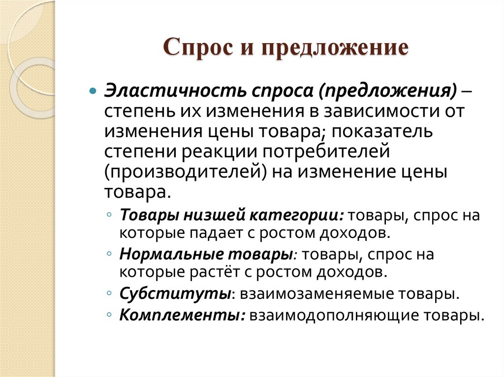 Спрос и предложение