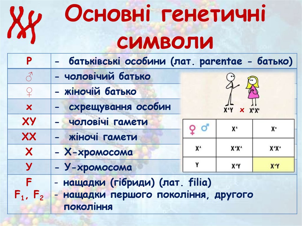 Основні генетичні символи