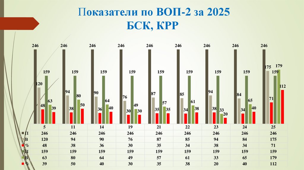 Показатели по ВОП-2 за 2025 БСК, КРР