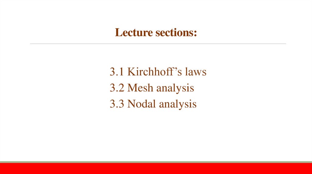 Lecture sections: