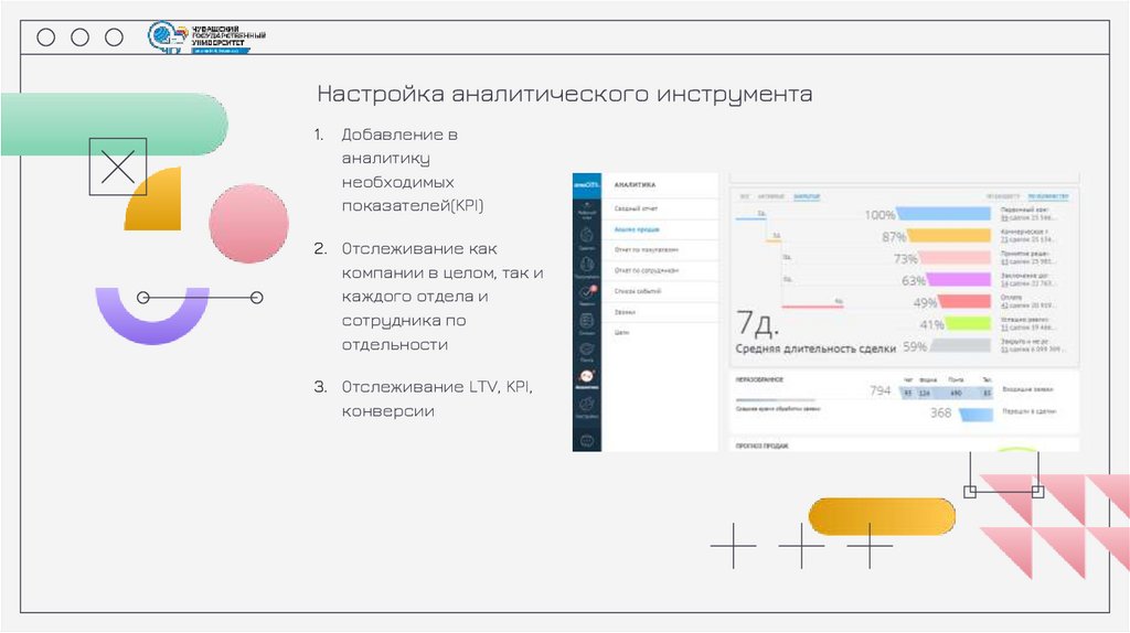 Настройка аналитического инструмента