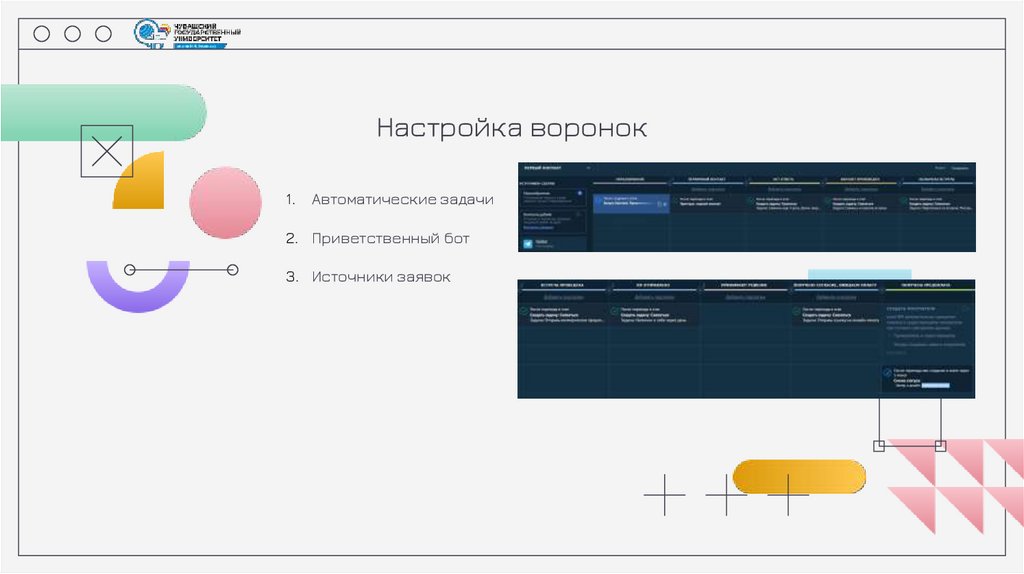 Настройка воронок