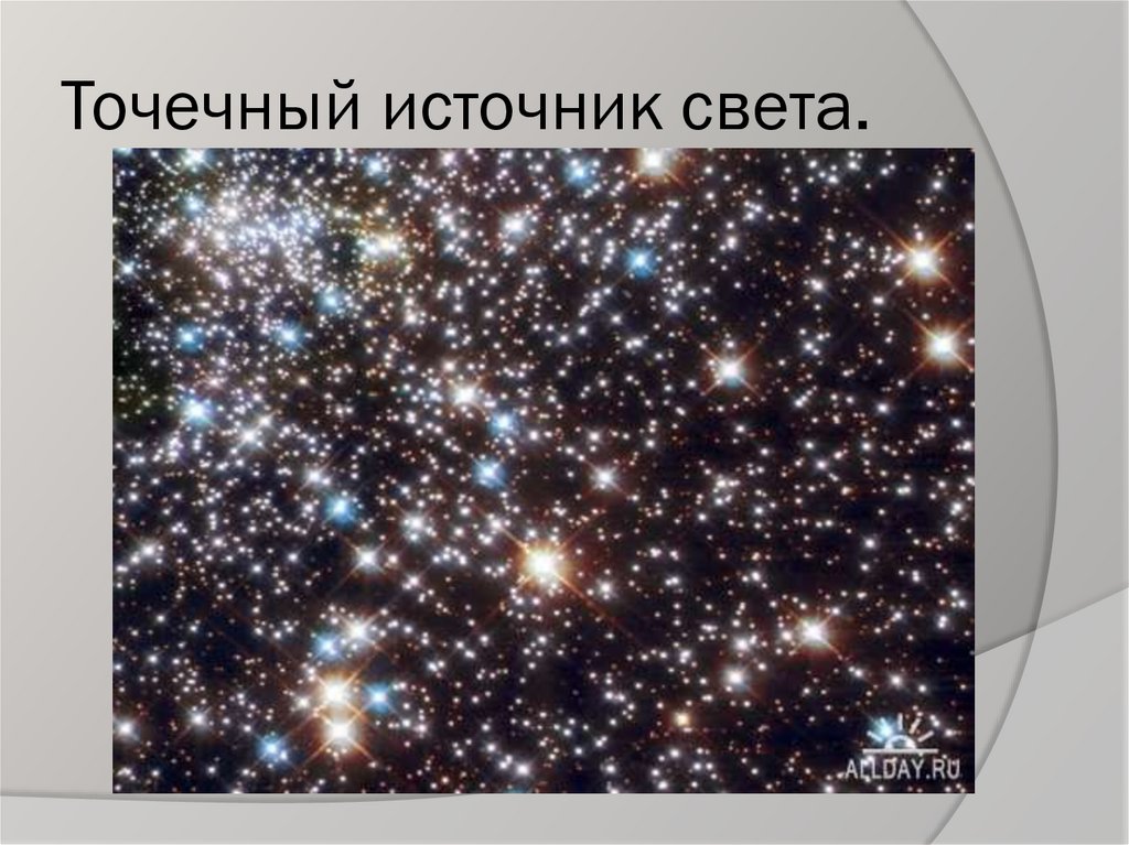 Точечный источник света.