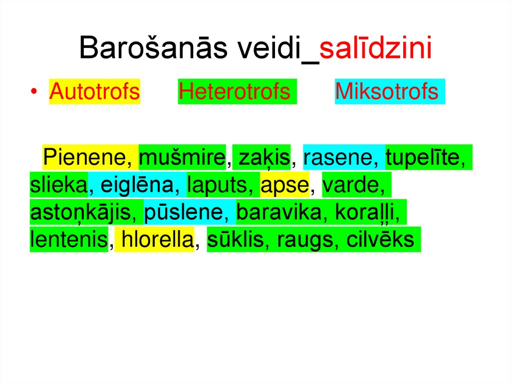 Barošanās veidi_salīdzini