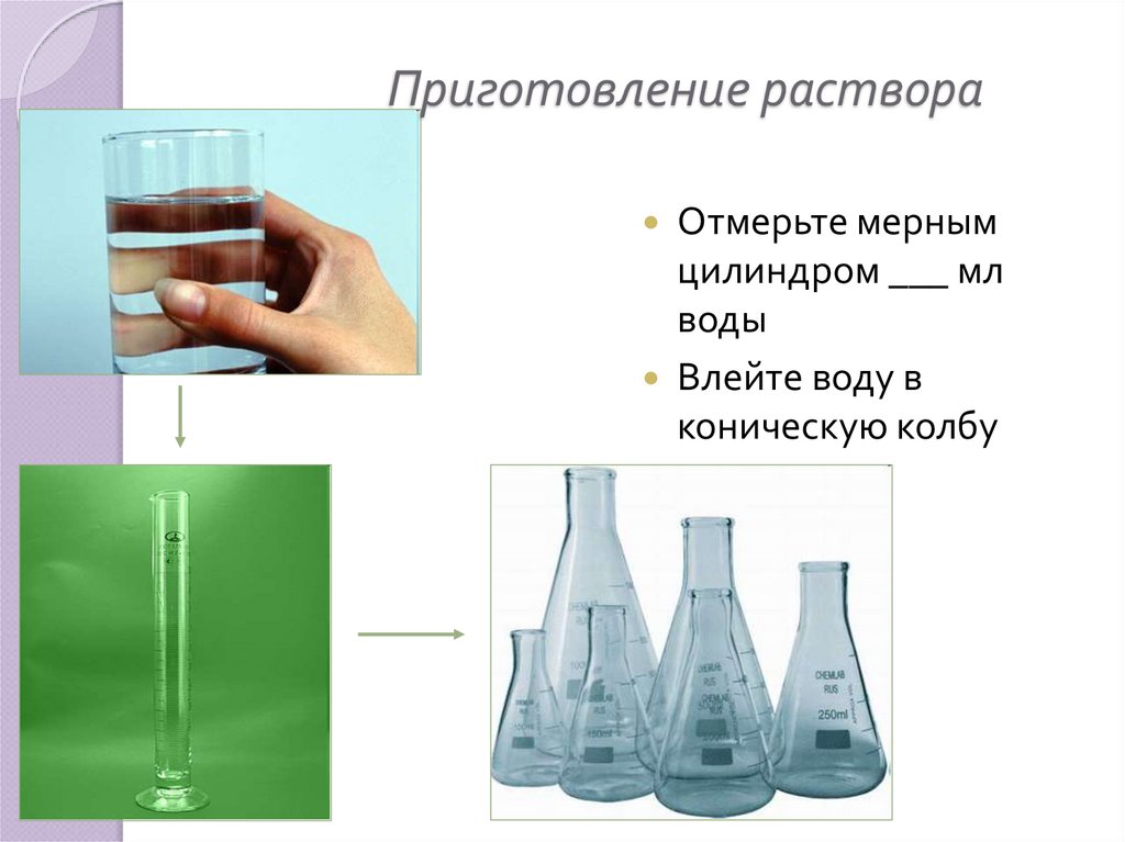 Приготовление раствора