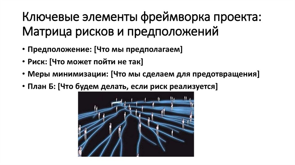 Ключевые элементы фреймворка проекта: Матрица рисков и предположений