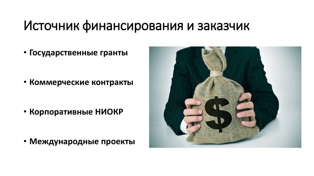Источник финансирования и заказчик