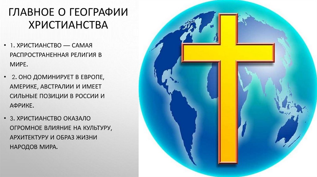 Главное о географии христианства
