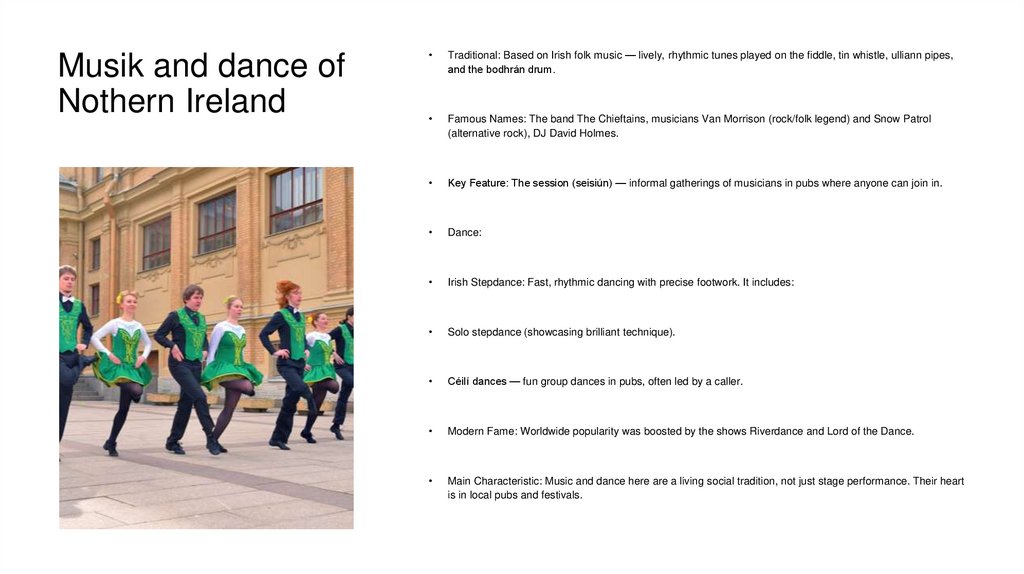 Musik and dance of Nothern Ireland