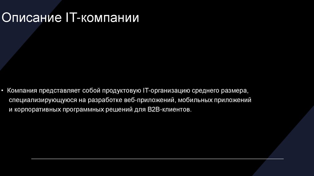 Описание IT-компании