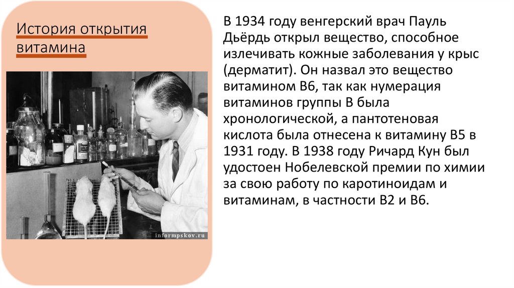 История открытия витамина