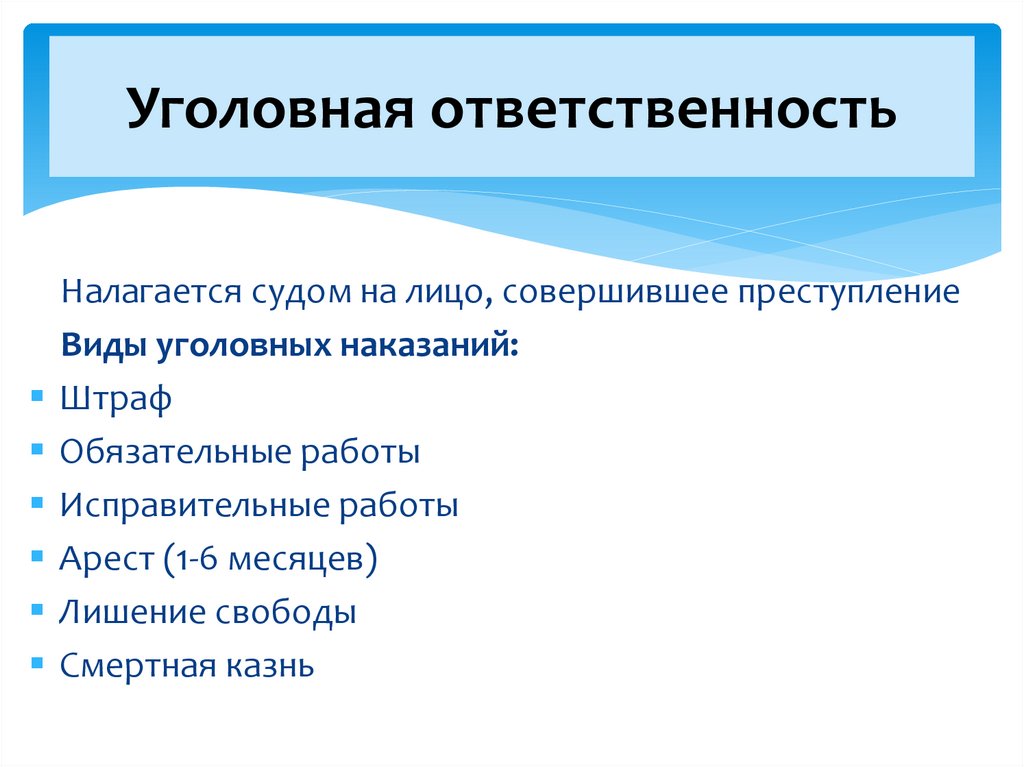 Уголовная ответственность