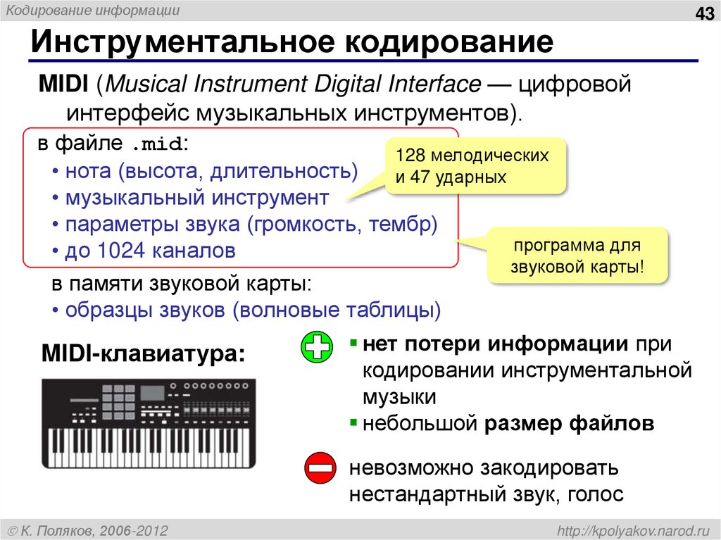 Инструментальное кодирование