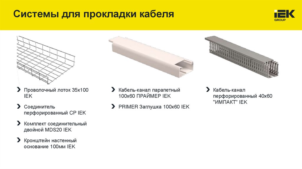 Системы для прокладки кабеля