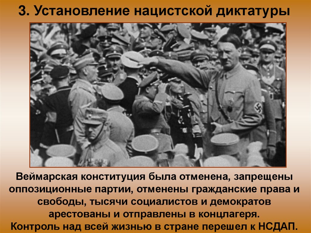 3. Установление нацистской диктатуры