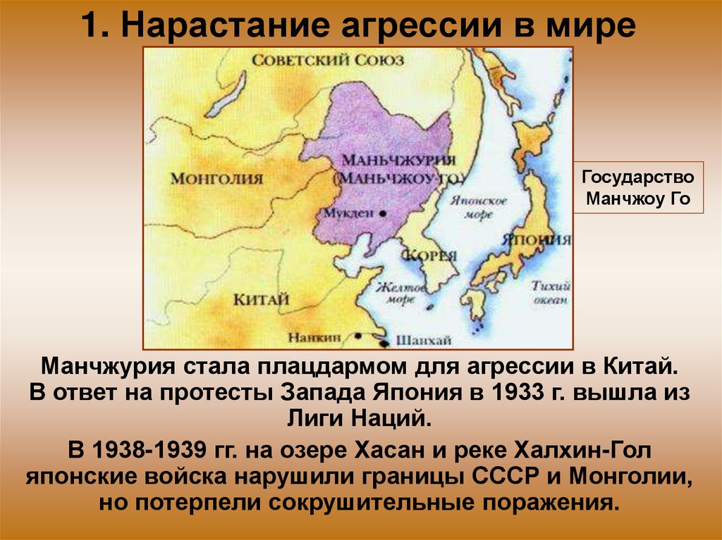 1. Нарастание агрессии в мире