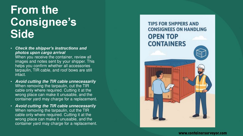 From the Consignee’s Side