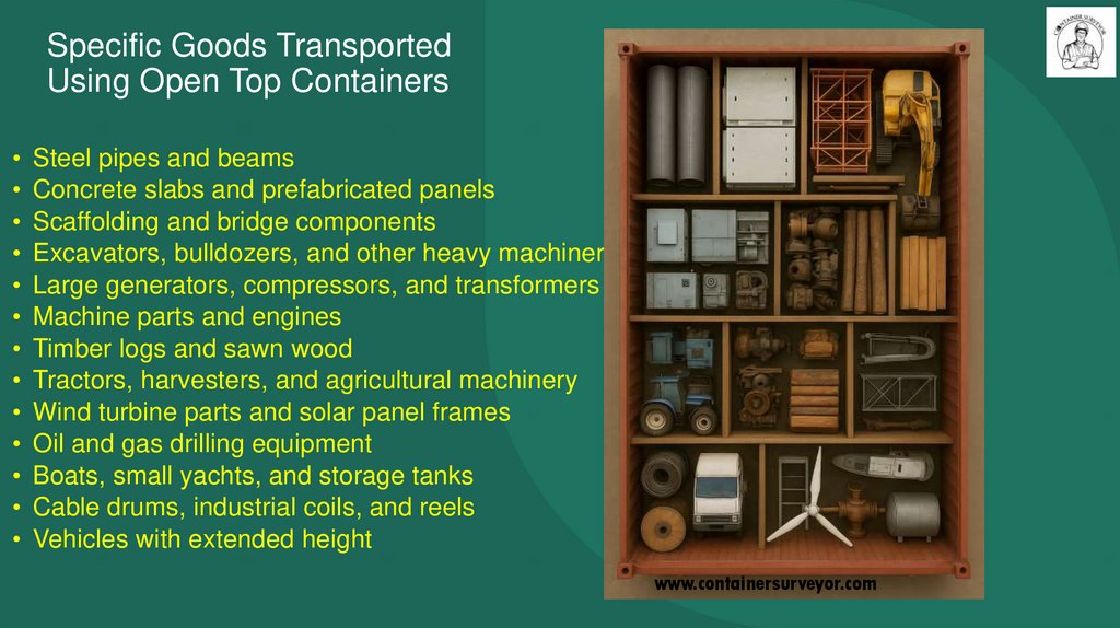 Specific Goods Transported Using Open Top Containers