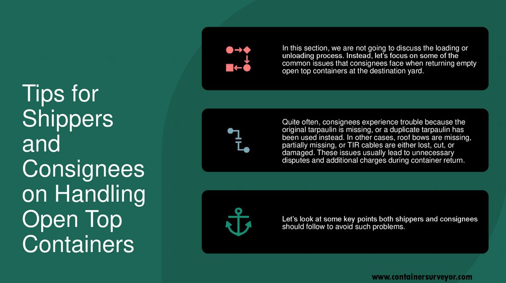 Tips for Shippers and Consignees on Handling Open Top Containers