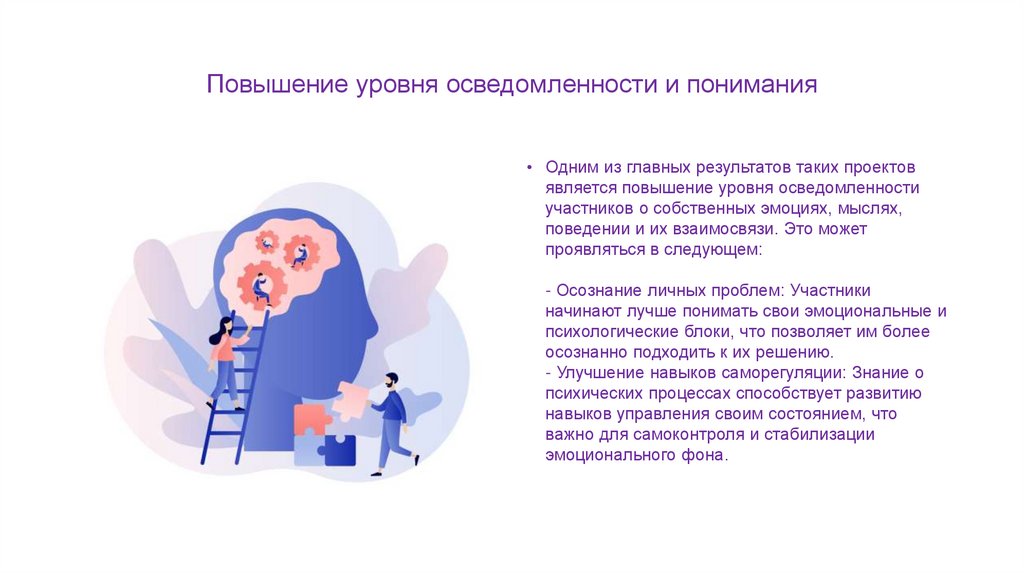 Повышение уровня осведомленности и понимания