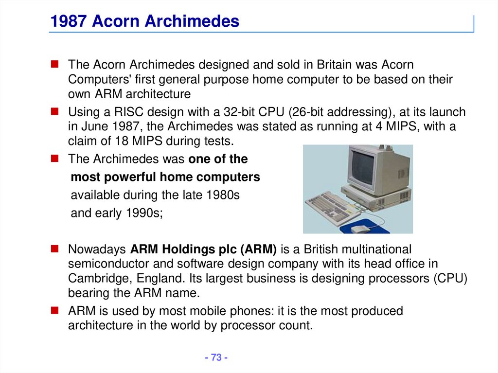 1987 Acorn Archimedes