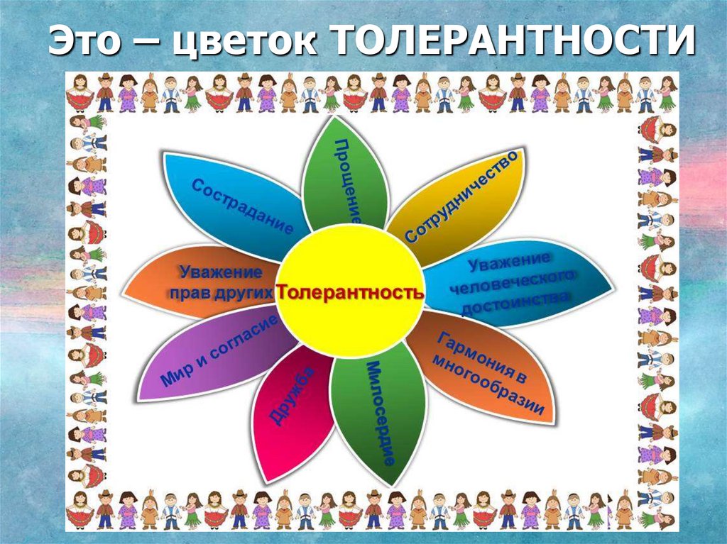 Это – цветок ТОЛЕРАНТНОСТИ