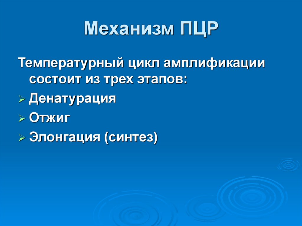 Механизм ПЦР