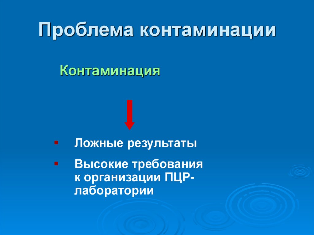 Проблема контаминации
