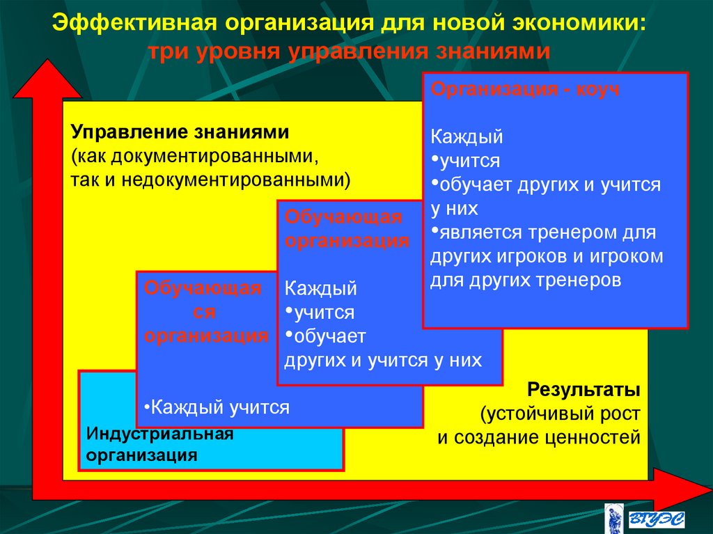 Эффективная организация для новой экономики: три уровня управления знаниями