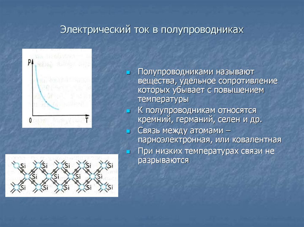 Электрический ток в полупроводниках