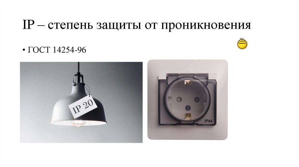 IP – степень защиты от проникновения