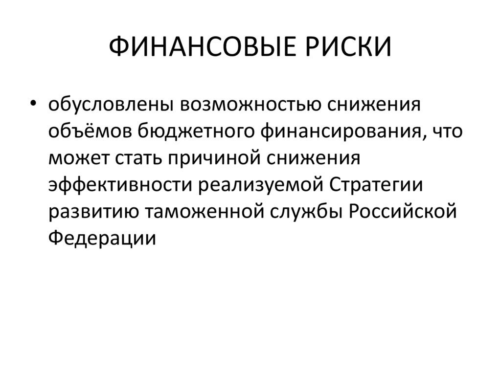 ФИНАНСОВЫЕ РИСКИ