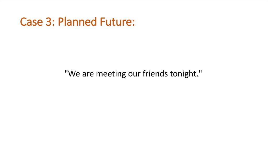 Case 3: Planned Future: