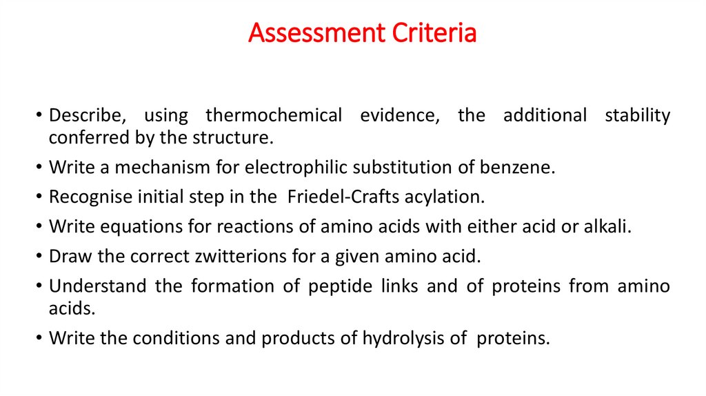 Assessment Criteria